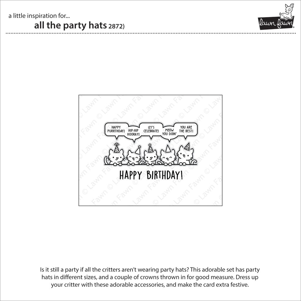 Clear Stamp All the Party Hats