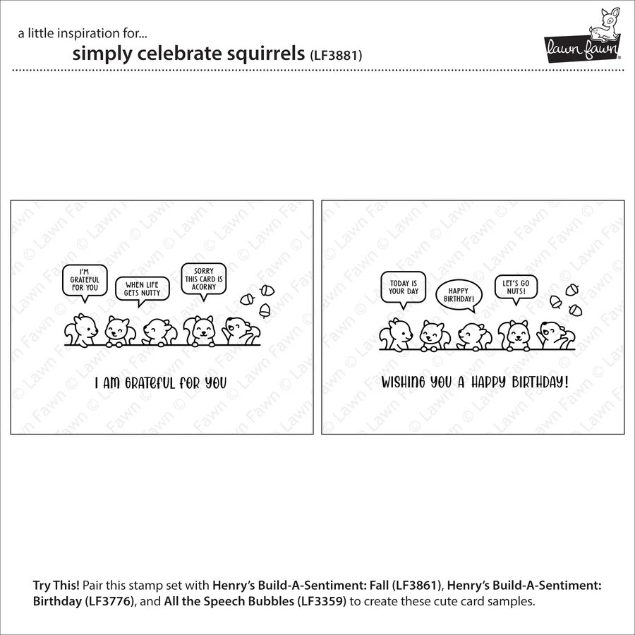 Clear Stamps Simply Celebrate Squirrels