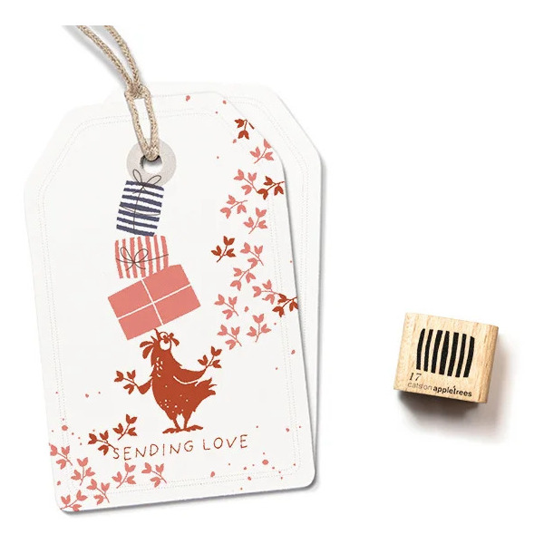 Ministempel Geschenk Streifen