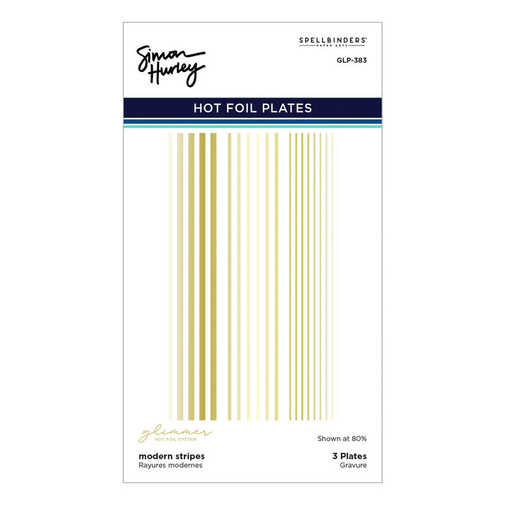 Hot Foil Plate Modern Stripes