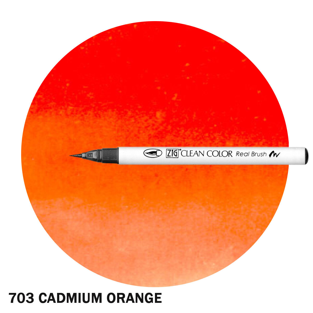 ZIG Clean Color Real Brush Marker Cadmium Orange