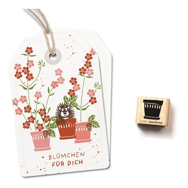 Ministempel Blumentopf Deko