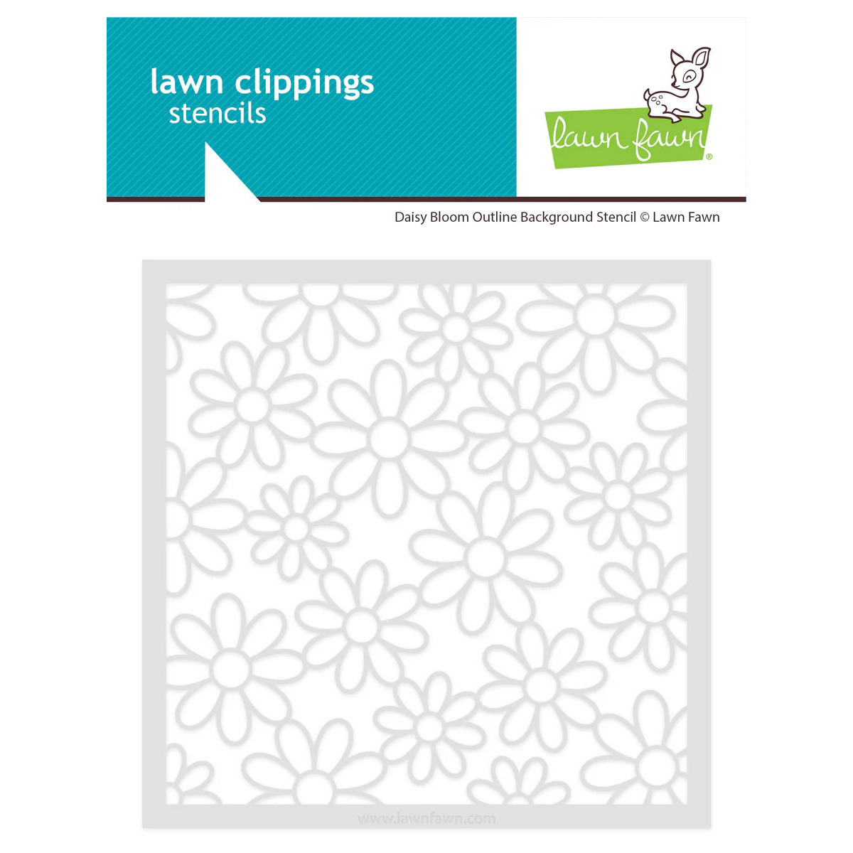 Schablone Daisy Bloom Outline Background