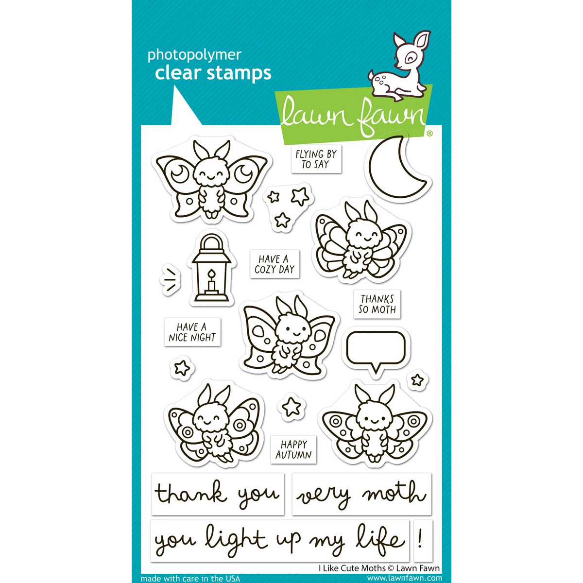 Clear Stamps I like cute Moths