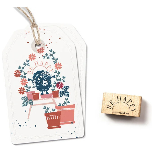 Textstempel Be Happy