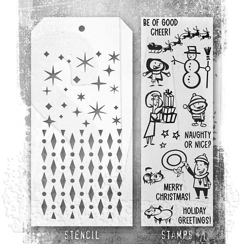 Tim Holtz Mixed Media Stamps & Stencil #86
