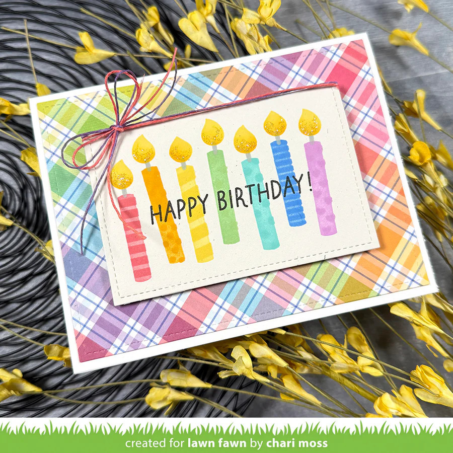 Schablone Birthday Candles