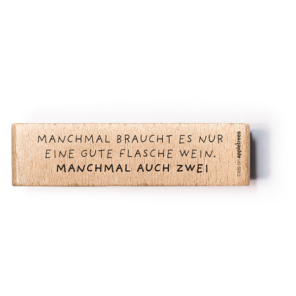 Manchmal braucht es nur eine Flasche