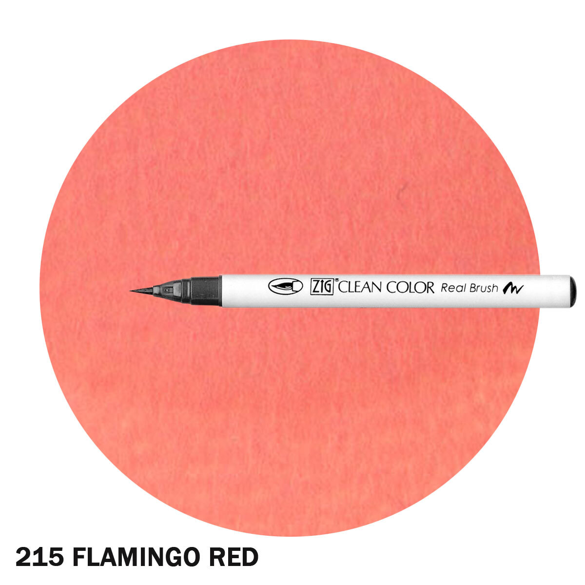 ZIG Clean Color Real Brush Marker Flamingo Red