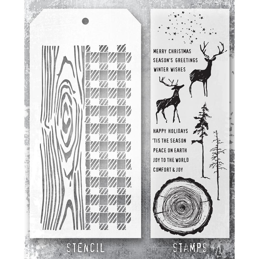 Tim Holtz Mixed Media Stamps & Stencil #57 Tim Holtz Mixed Media Stamps & Stencil #57