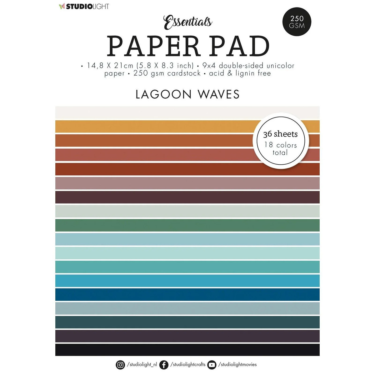 Studio Light Unicolor Paper Lagoon Waves