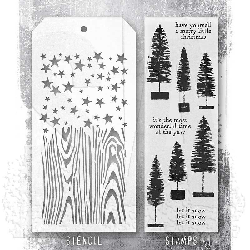 Tim Holtz Mixed Media Stamps & Stencil #73