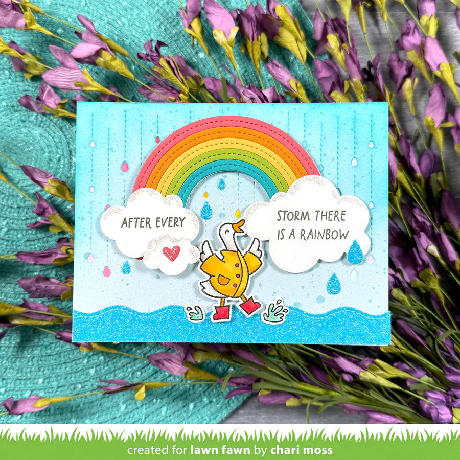 Clear Stamp Rainbow Sentiments