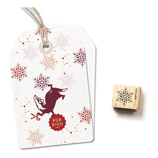 Ministempel Schneeflocke Stern