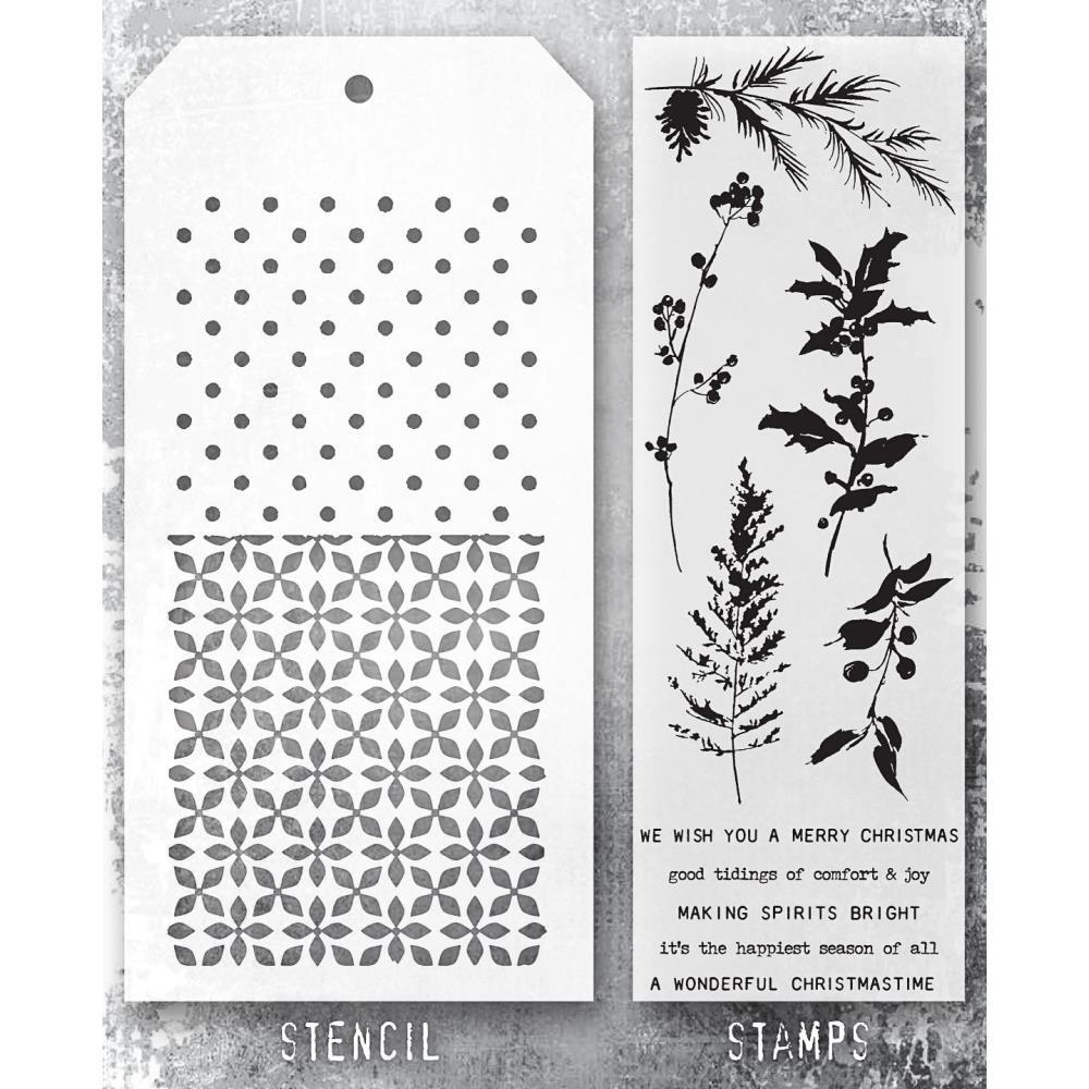 Tim Holtz Mixed Media Stamps & Stencil #55 Tim Holtz Mixed Media Stamps & Stencil #55