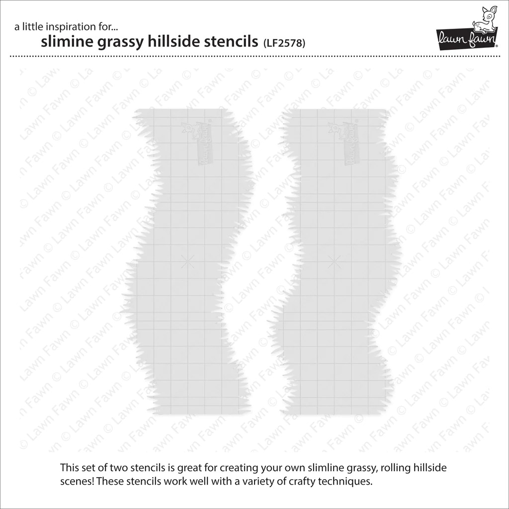 Schablone Slimline Grassy Hillsides