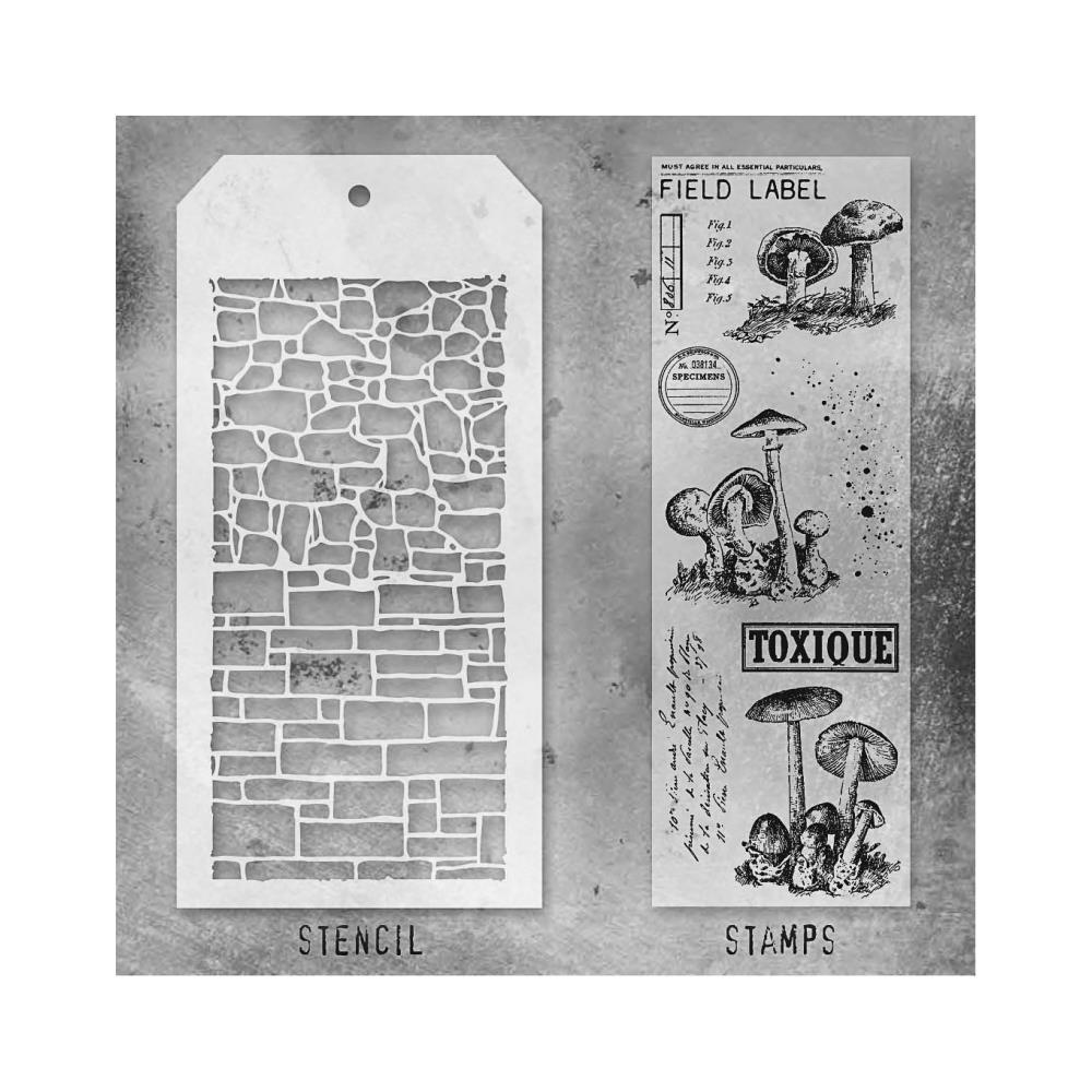 Tim Holtz Mixed Media Stamps & Stencil #12 Tim Holtz Mixed Media Stamps & Stencil #12