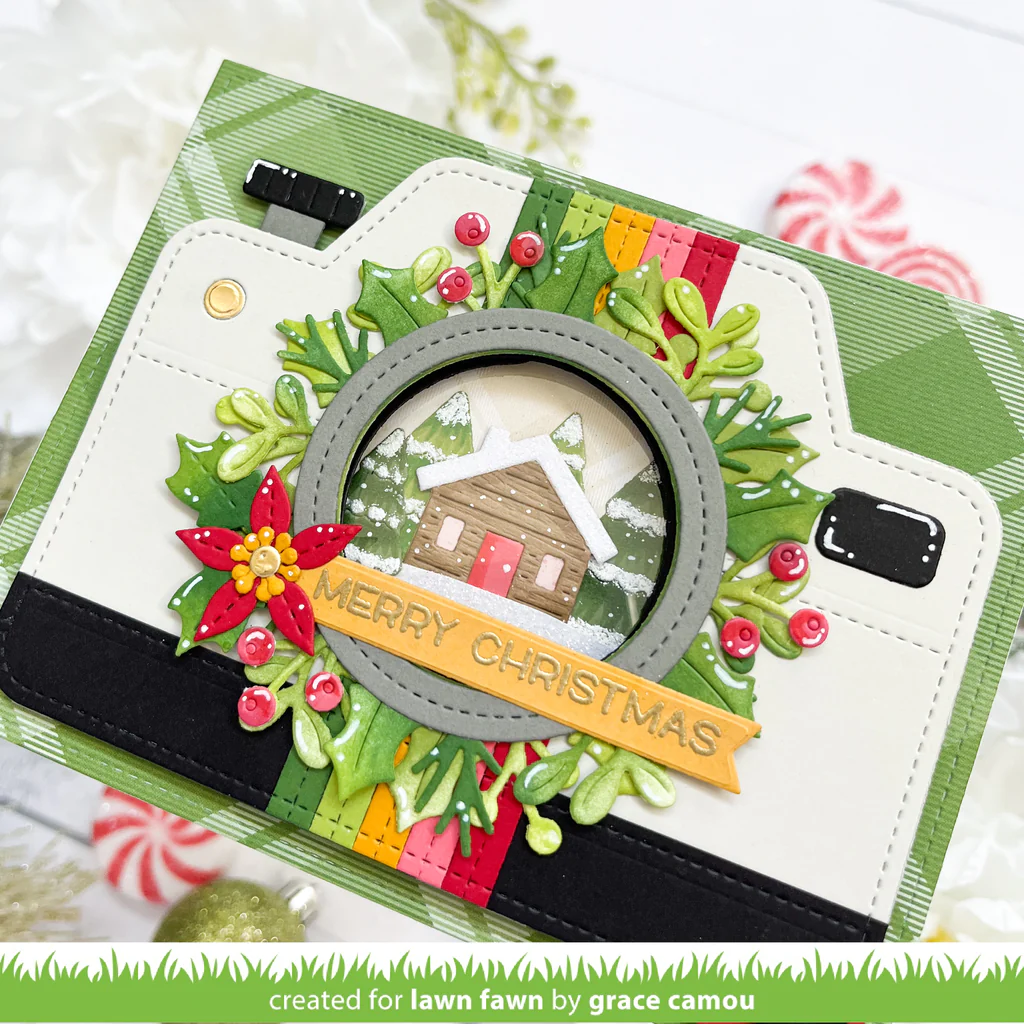 Stanzen Magic Iris Holly Wreath Add-on