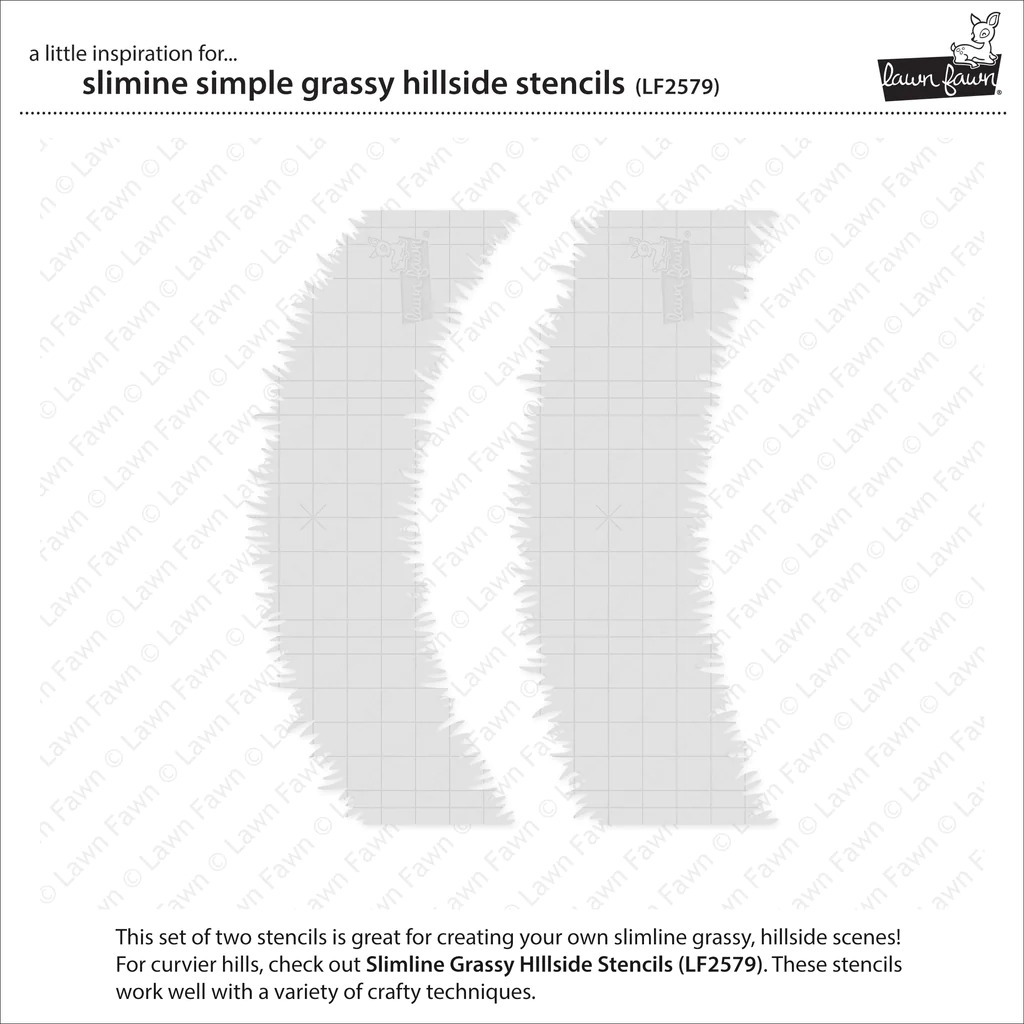 Schablone Slimline Simple Grassy Hillsides