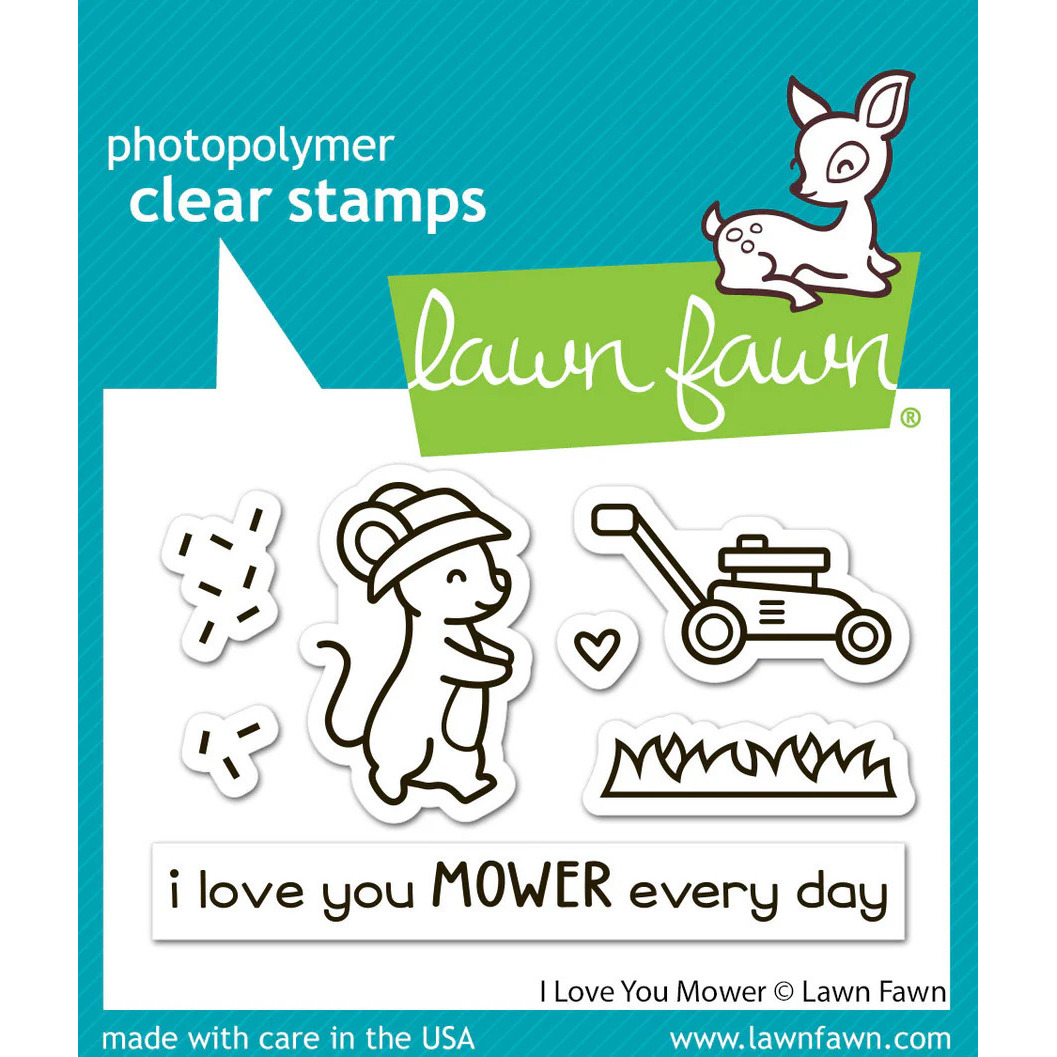 Clear Stamps I love you mower