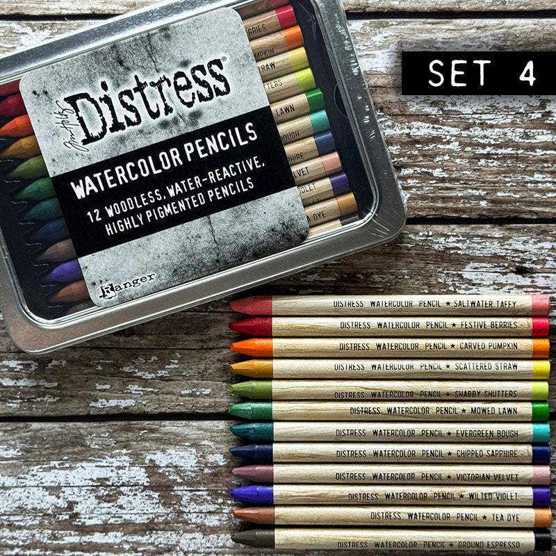 Distress Watercolor Pencils Kit #4