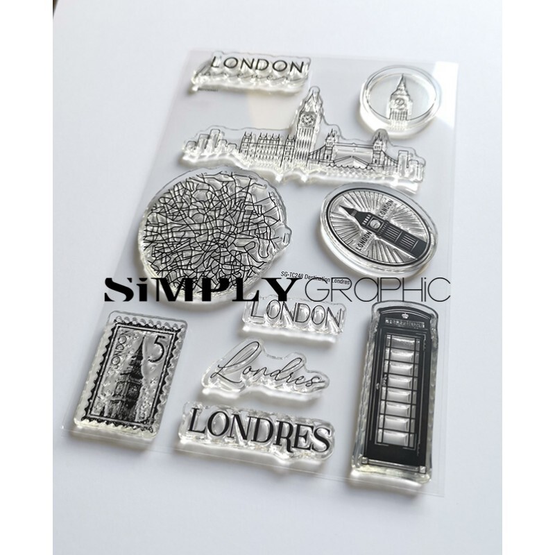 Clear Stamp Destination Londres