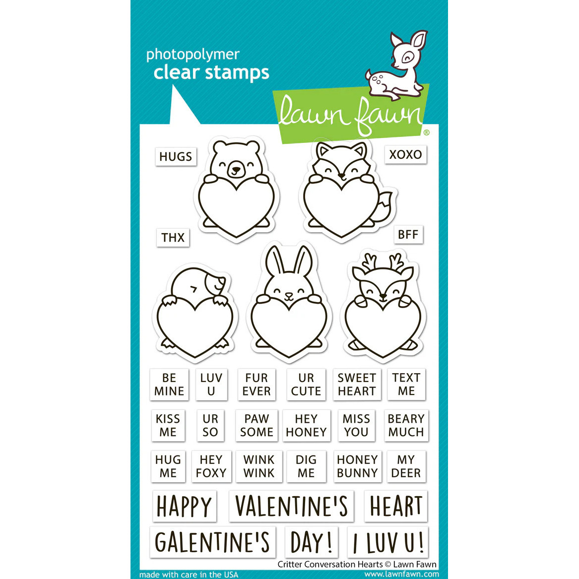 Clear Stamp Critter Conversation Hearts