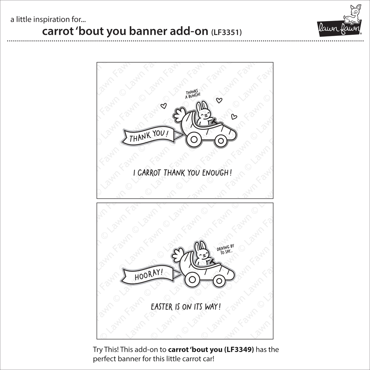 Clear Stamps Carrot 'bout You Banner Add-on