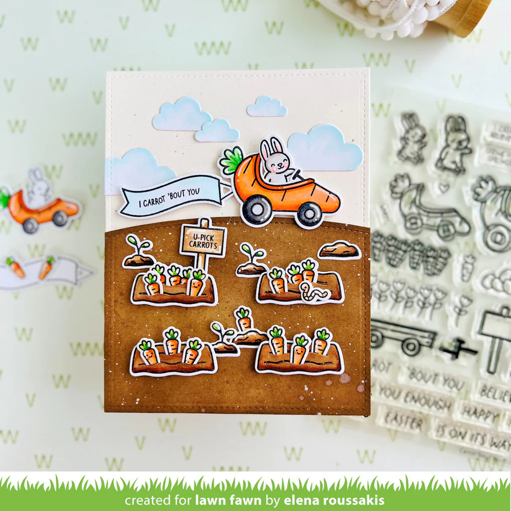 Clear Stamps Carrot 'bout You Banner Add-on