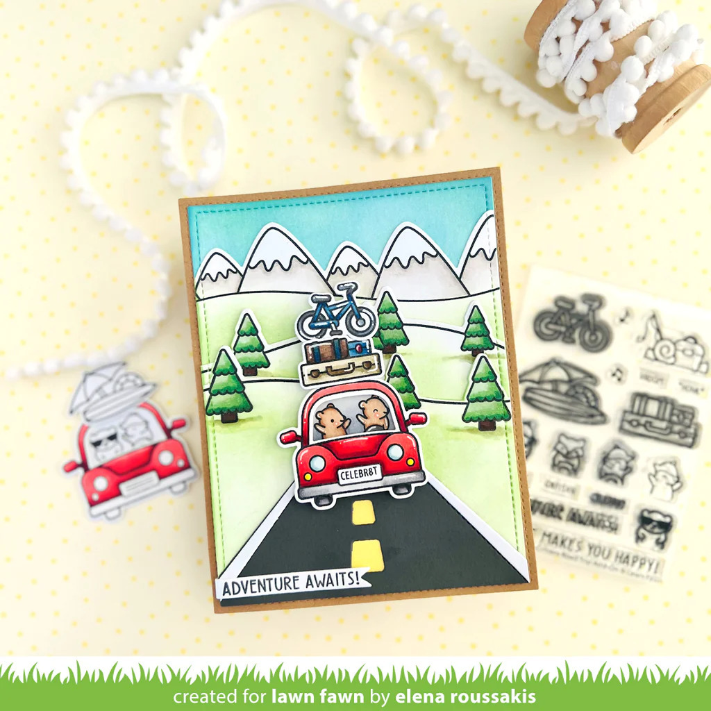 Clear Stamps Car Critters Road Trip Add-on