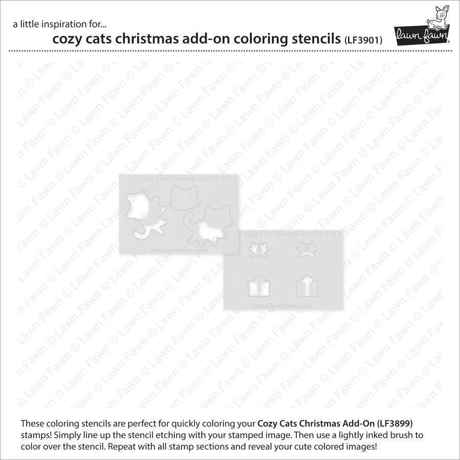 Coloring Stencil Cozy Cats Add-On
