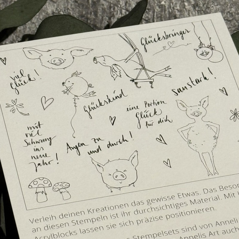 Stempelset Glücksschweine
