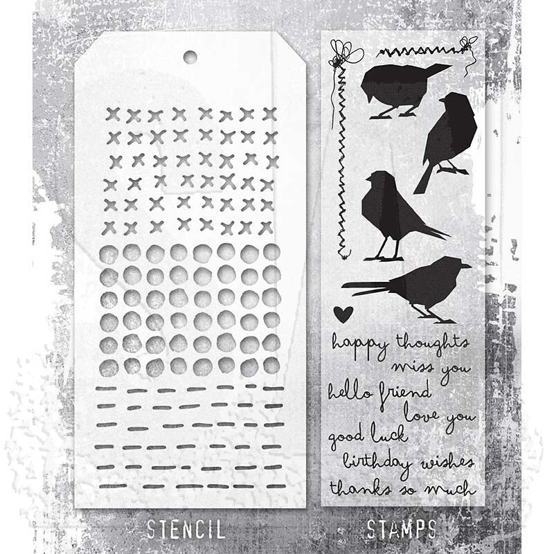 Tim Holtz Mixed Media Stamps & Stencil #82
