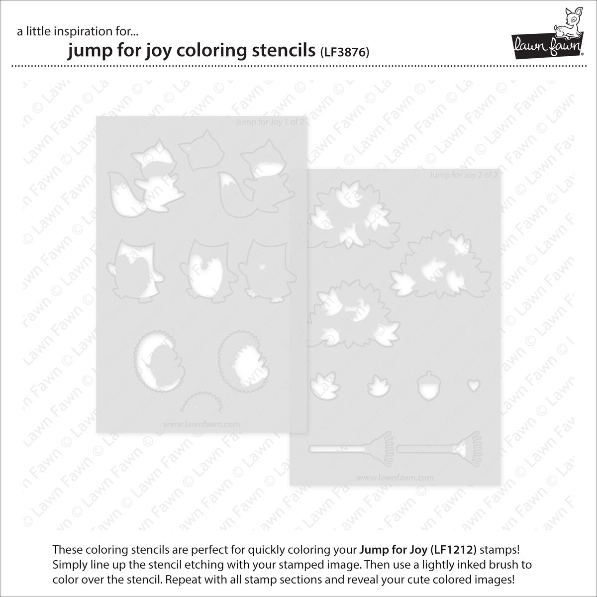 Coloring Stencil Jump for Joy