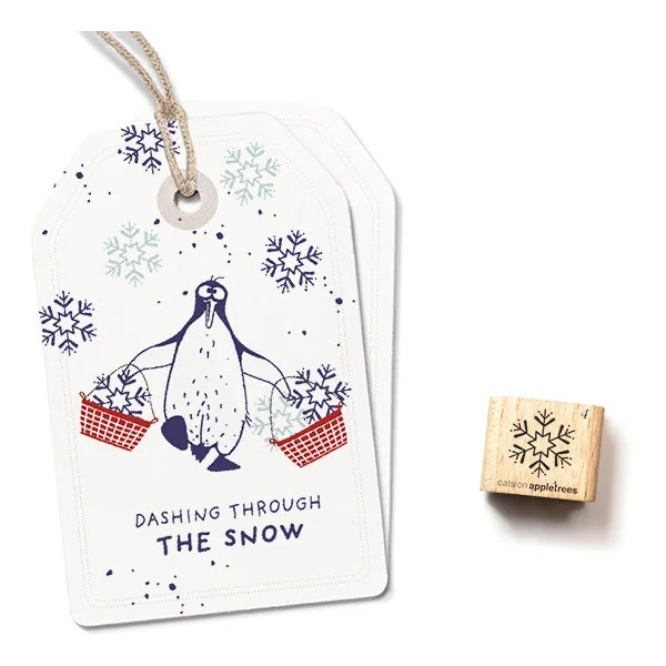 Ministempel Schneeflocke Kristall