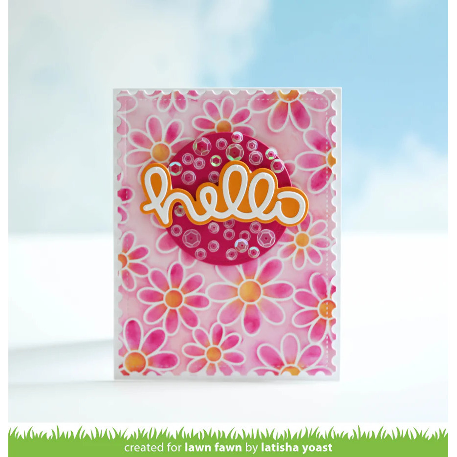 Schablone Daisy Bloom Outline Background
