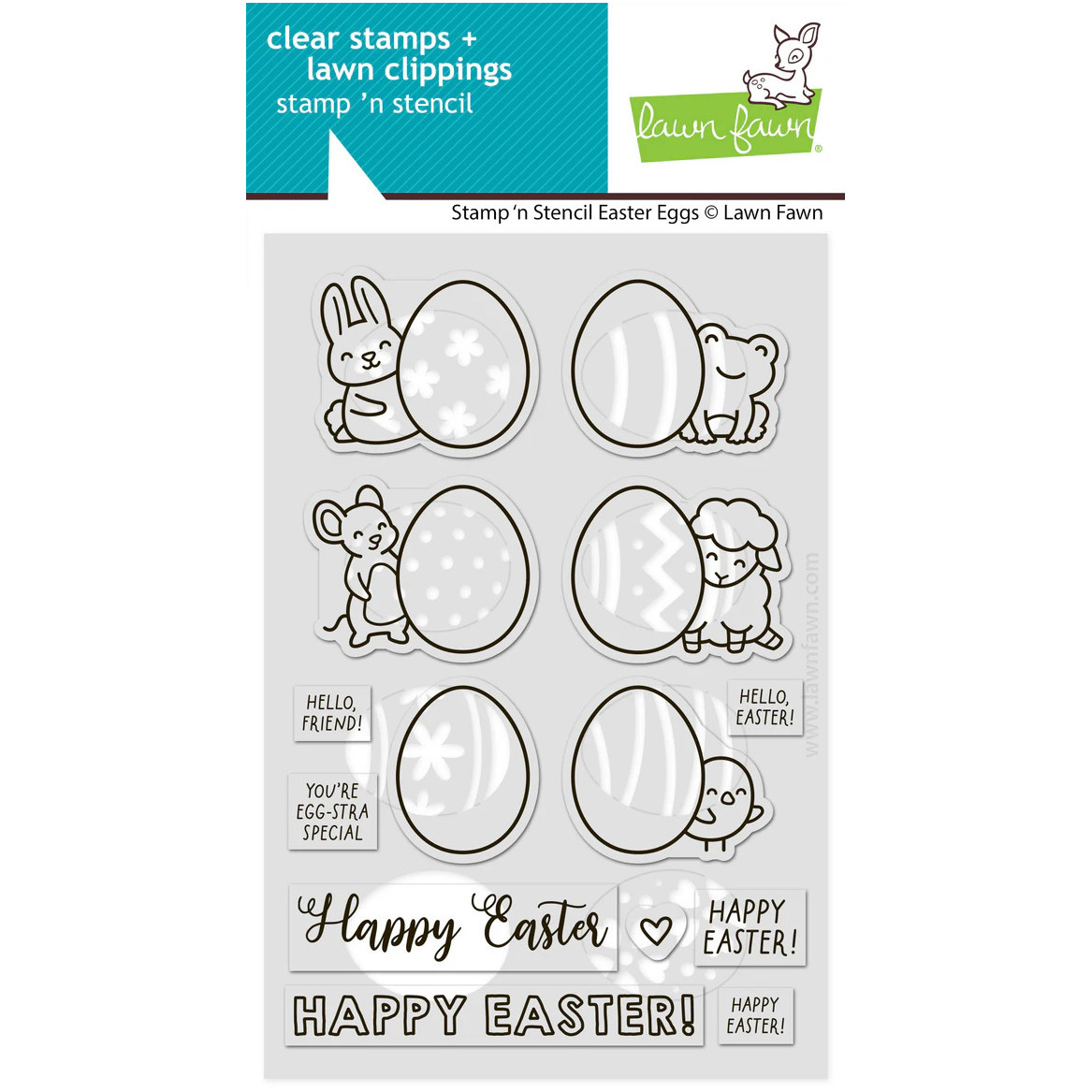 Clear Stamp 'n Stencil Easter Eggs