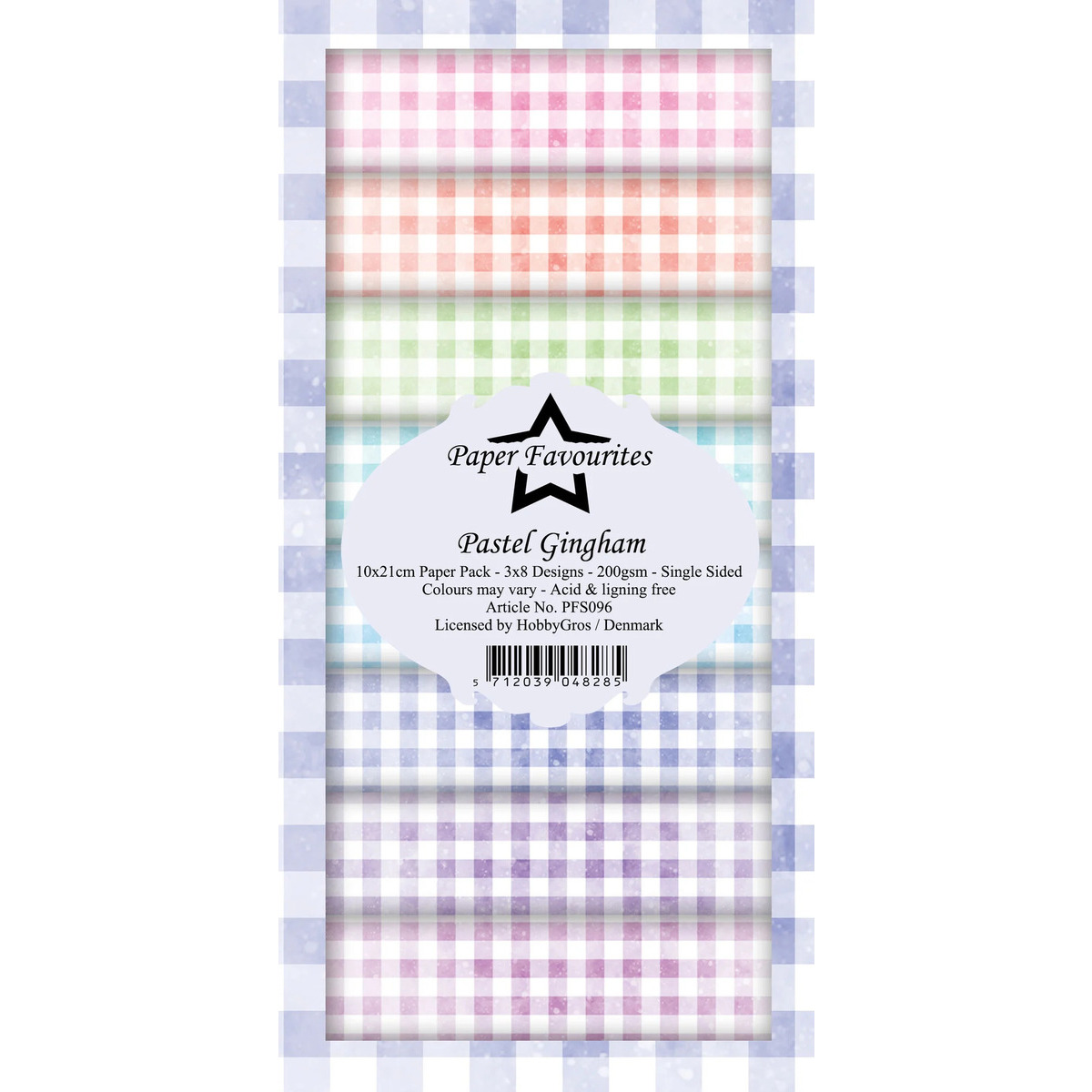 Slim Paper Pad Pastel Gingham