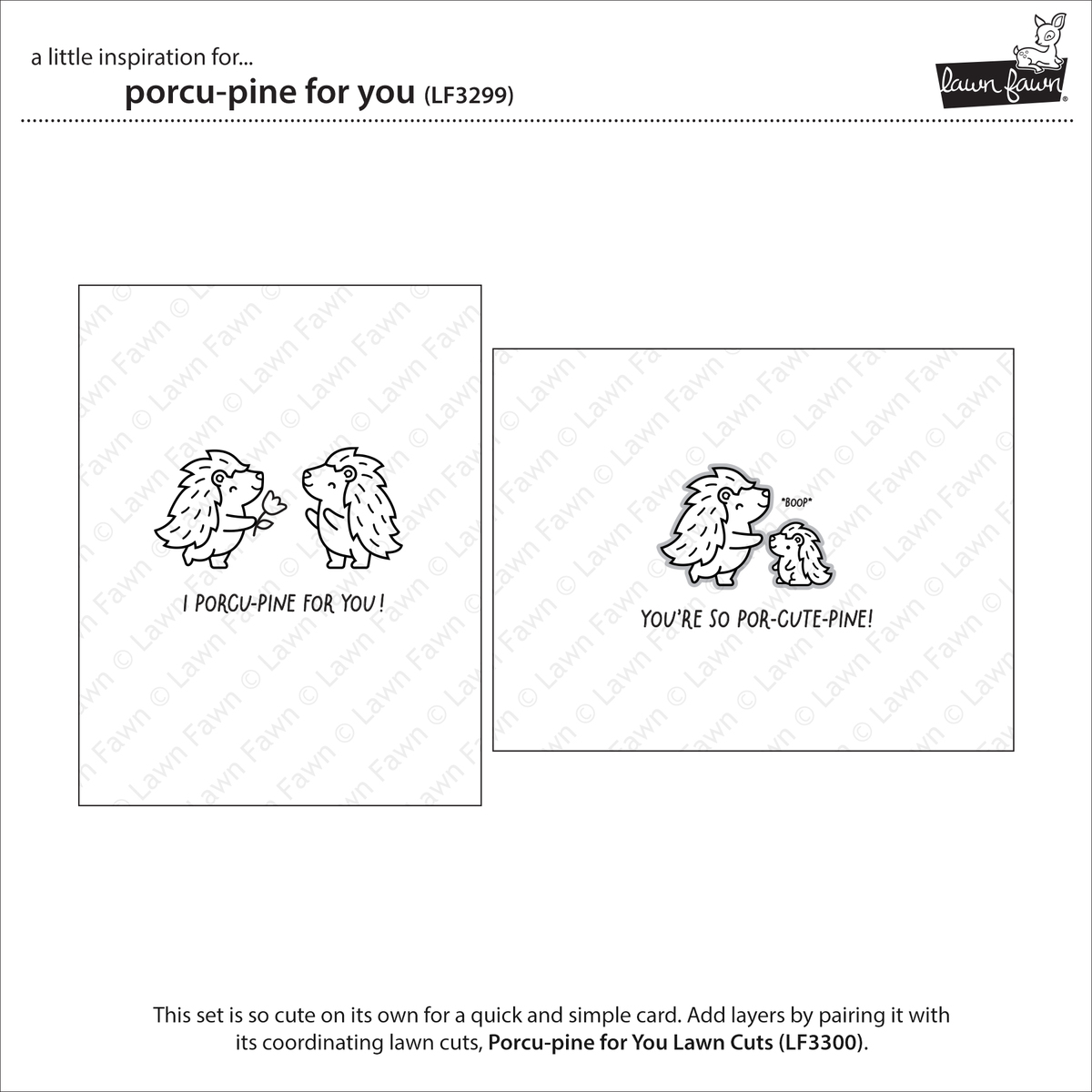Clear Stamp Porcu-Pine for You