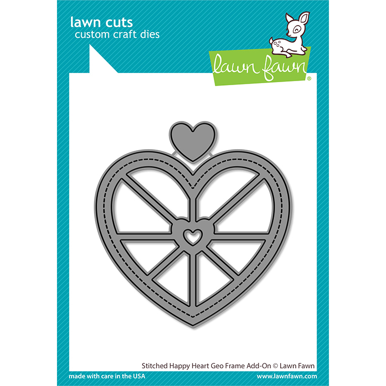Stanzen Stitched Happy Heart Geo Frame