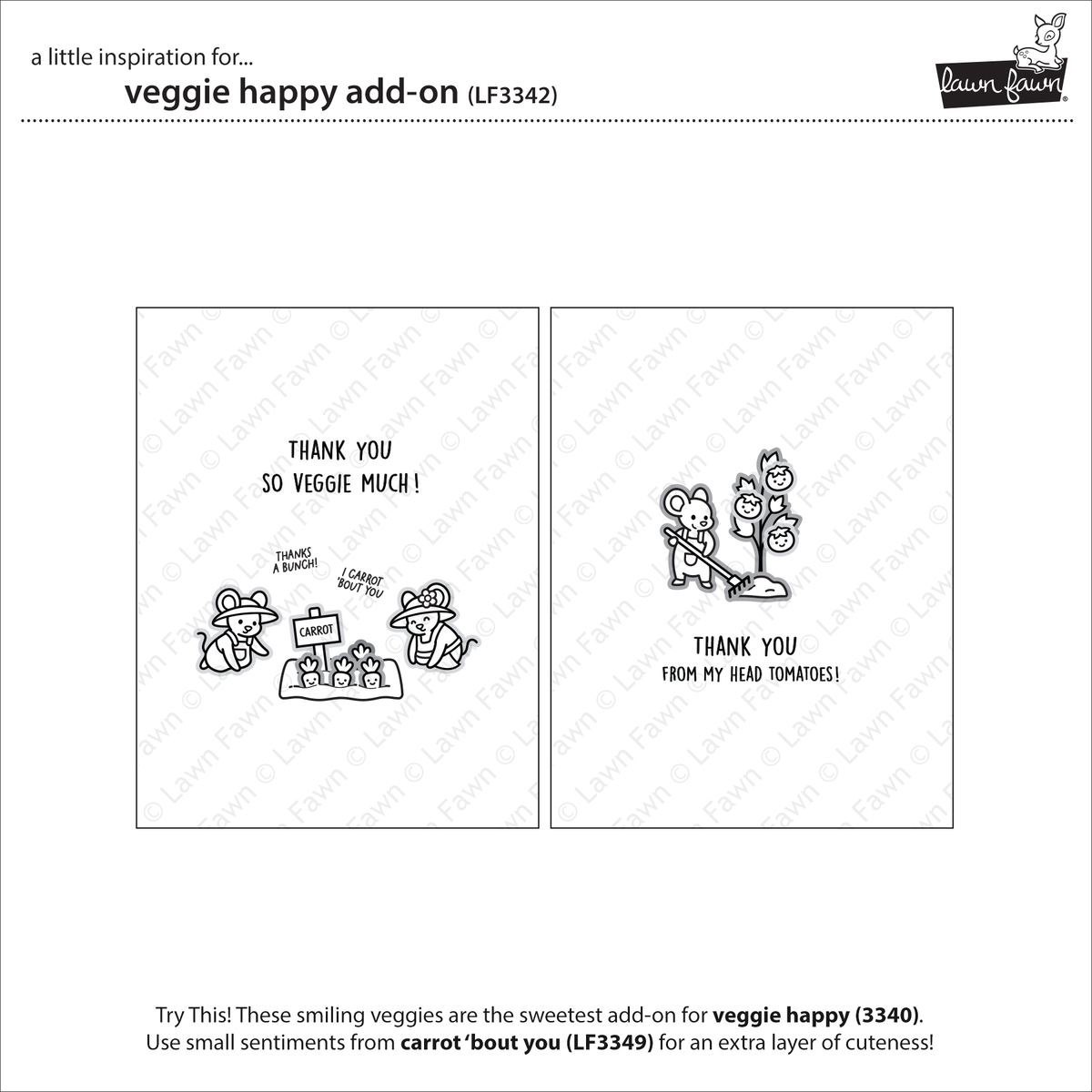 Clear Stamps Veggie Happy Add-On