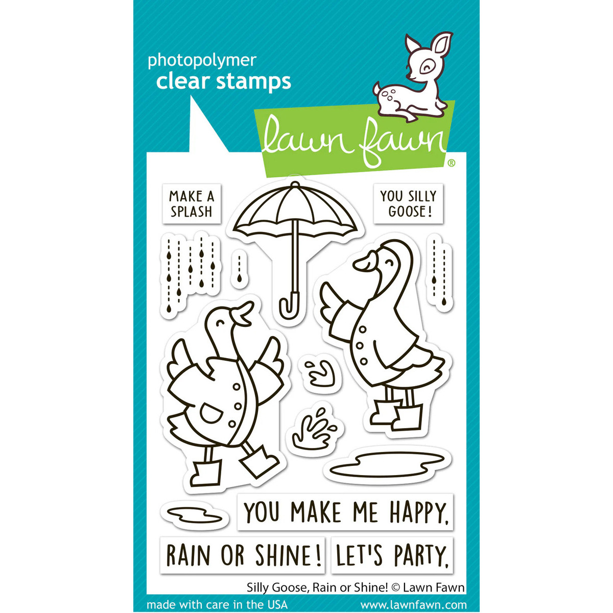 Clear Stamp Silly Goose, Rain or Shine
