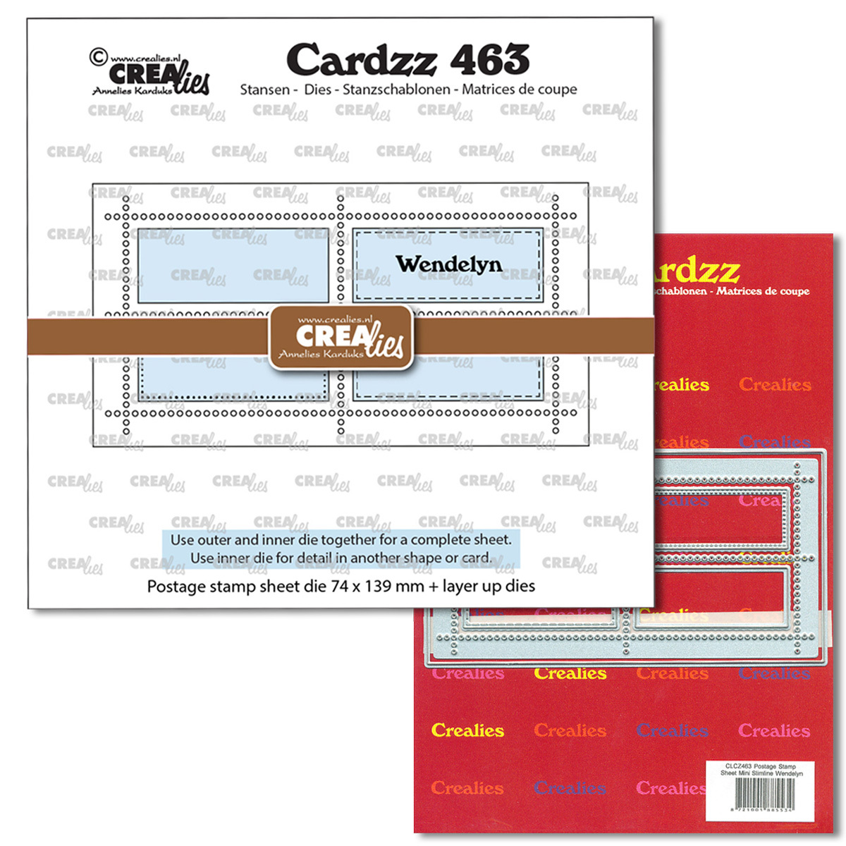 Stanze Mini Slimline Postage 4 Rectangles Horizontal