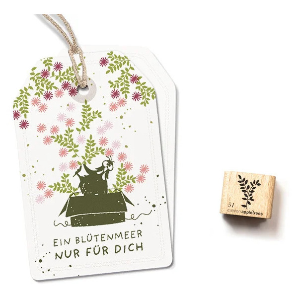 Ministempel Blätterzweig