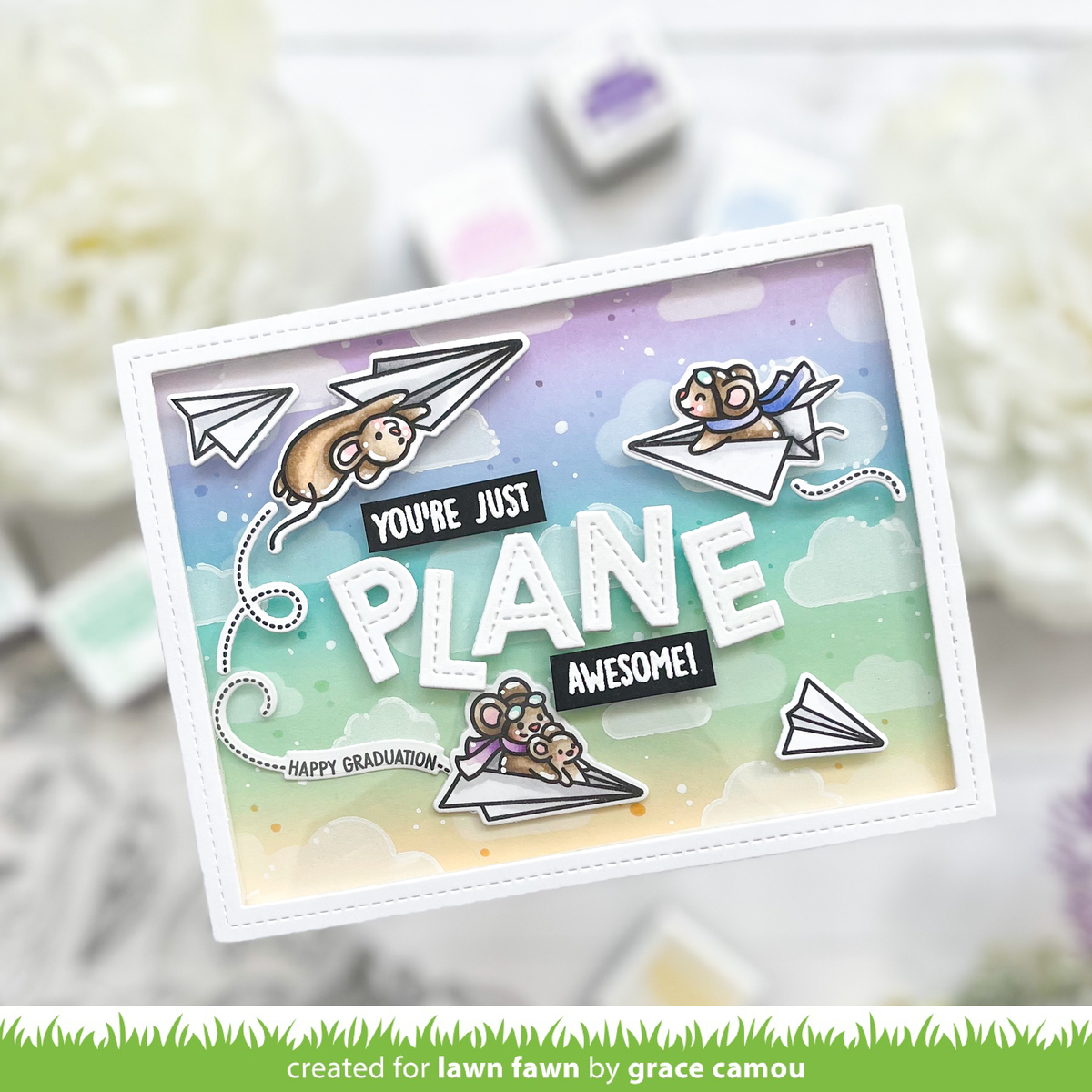 Clear Stamp Just Plane Awesome Sentiment Trails