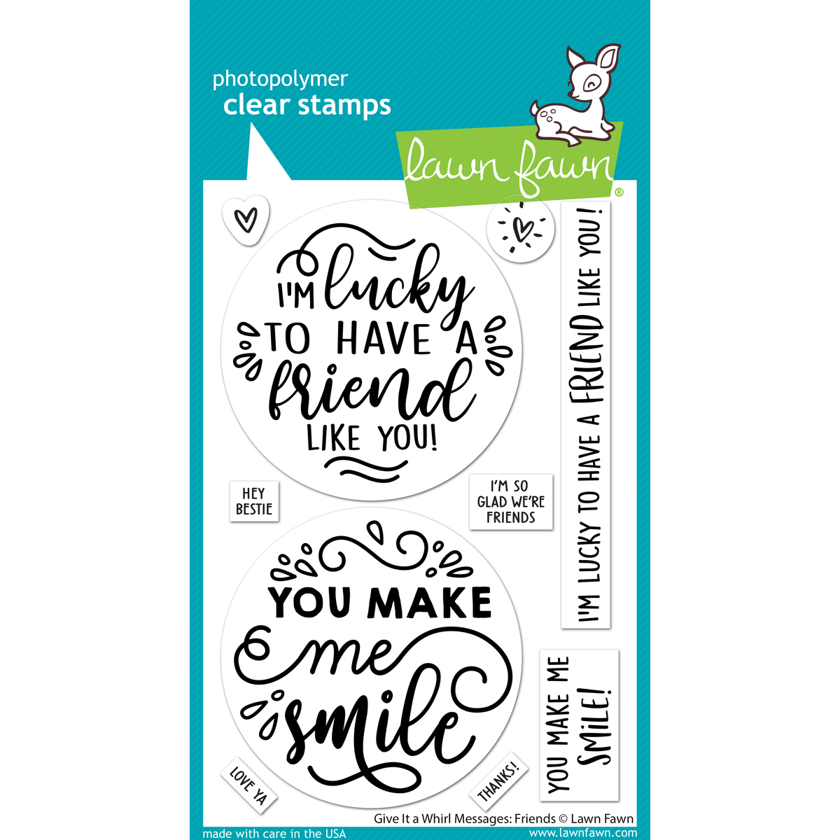 Clear Stamp Give it a Whirl Messages: Friends Clear Stamp Give it a Whirl Messages: Friends