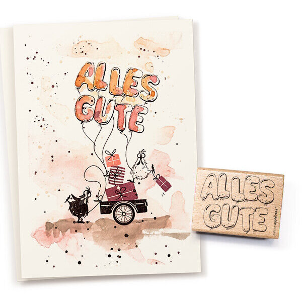 Alles Gute Ballonschrift