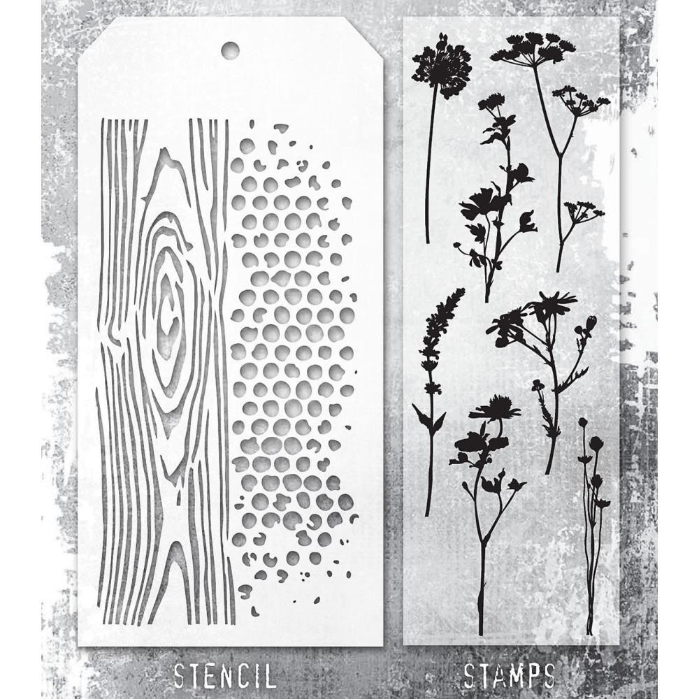 Tim Holtz Mixed Media Stamps & Stencil #59 Tim Holtz Mixed Media Stamps & Stencil #59