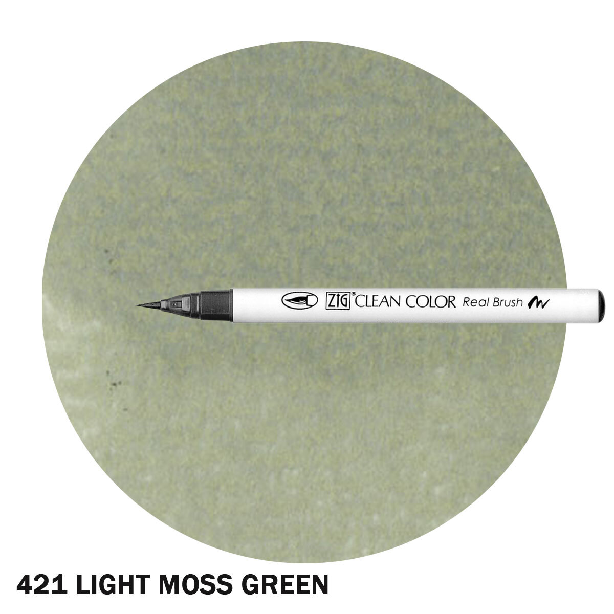 ZIG Clean Color Real Brush Marker Light Moss Green ZIG Clean Color Real Brush Marker Light Moss Green