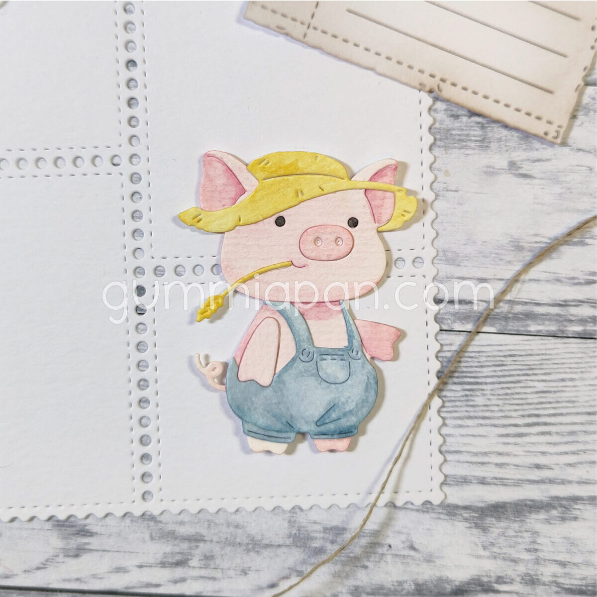 Stanze Overall Shorts & Hat Straw for Piggy